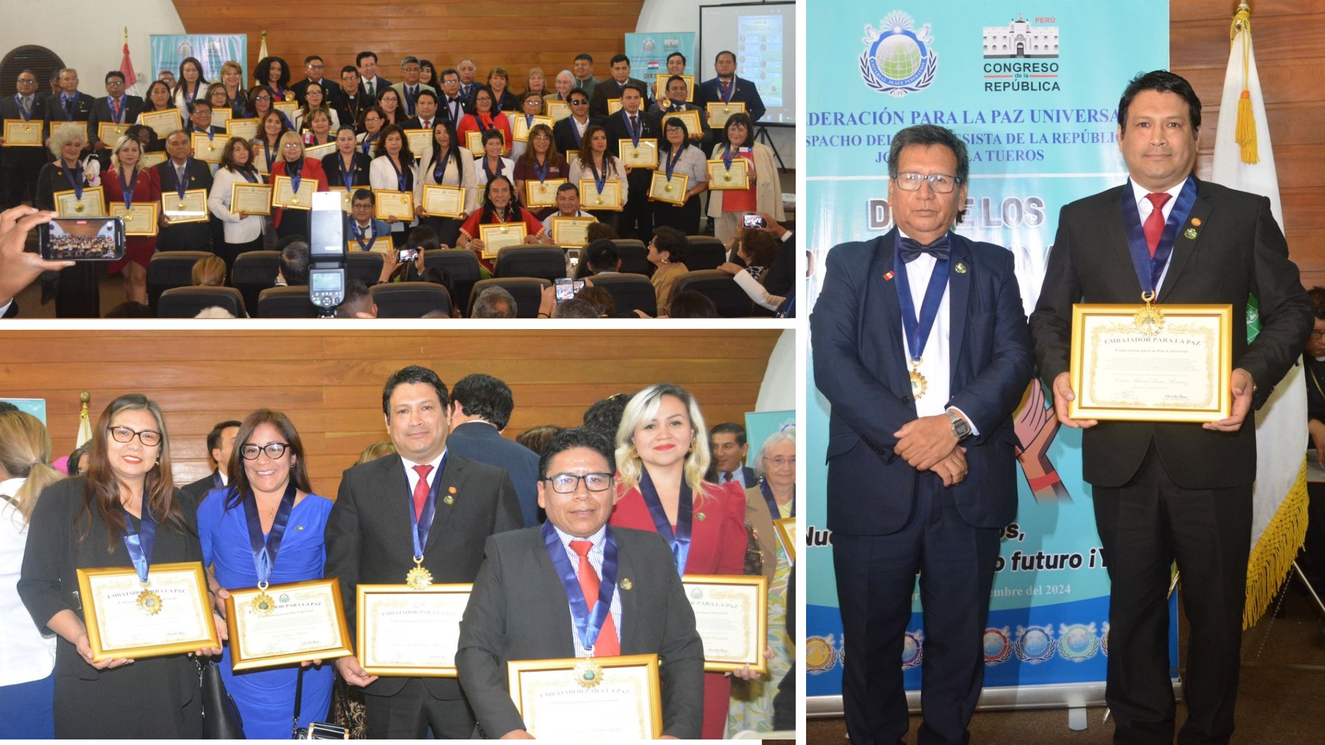 Reconocimiento internacional: Federación para la Paz Universal otorga el título de «Embajador de la Paz» a Carlos Torres Martínez Fundador y Director de Nacional Tv Perú