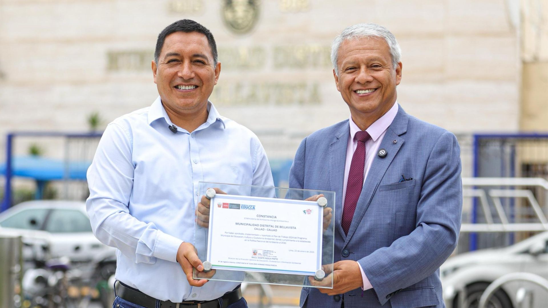 Otorgan Reconocimiento a la Municipalidad de Bellavista por su Compromiso Ambiental