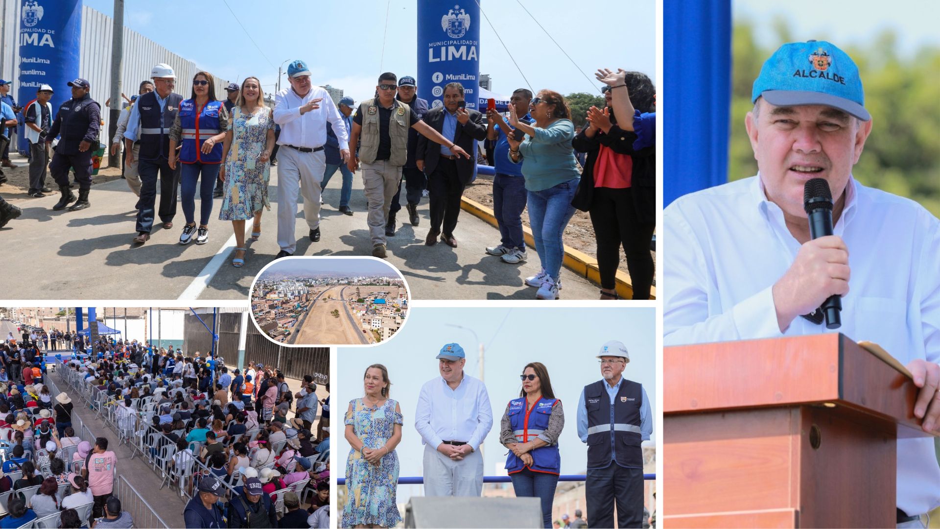 ALCALDE DE LIMA ENTREGÓ PISTAS AUXILIARES DE LA VÍA EXPRESA SUR TOTALMENTE ASFALTADAS