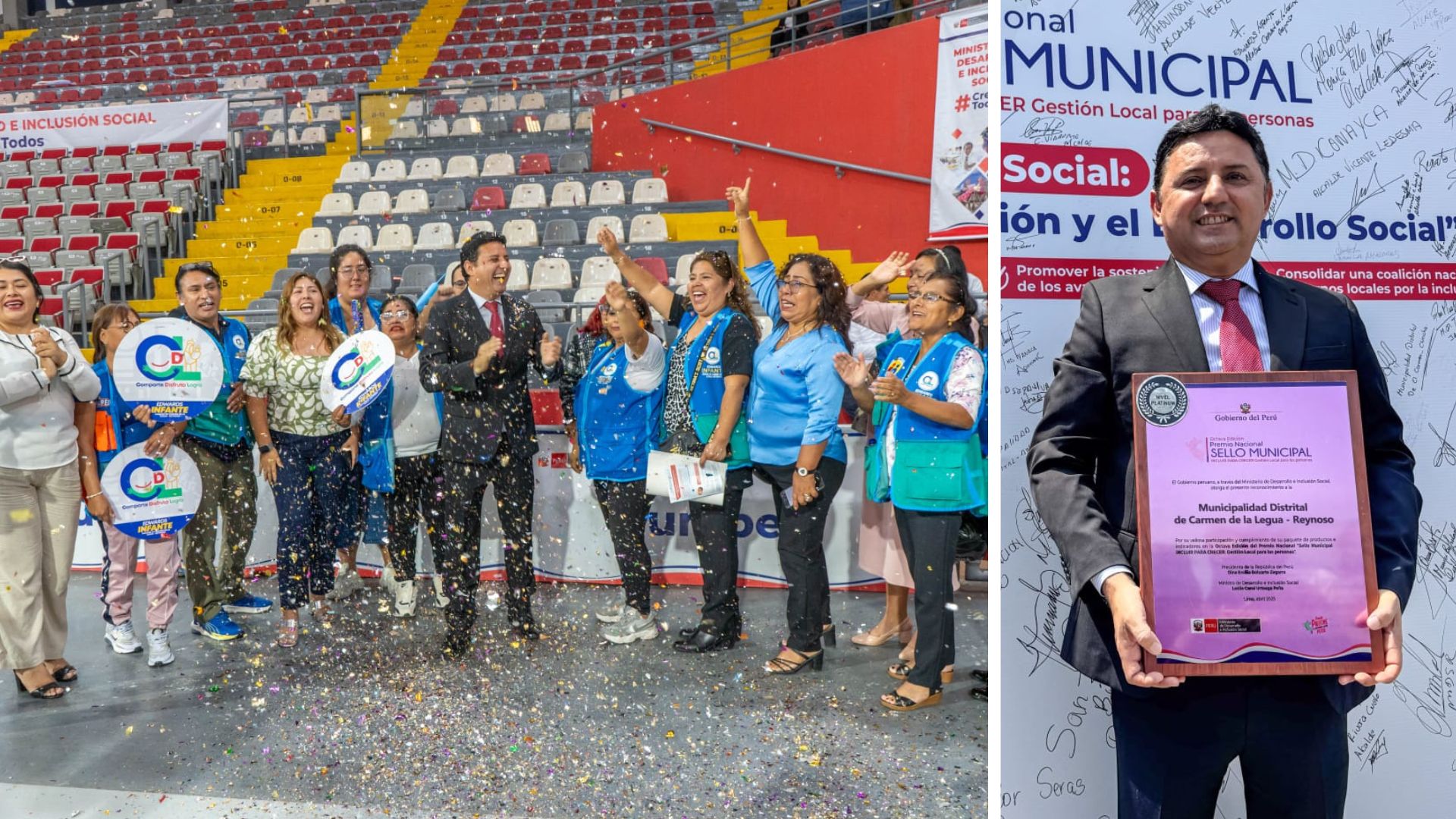 CARMEN DE LA LEGUA GANA PREMIO PLATINUM EN SELLO MUNICIPAL,  POR CERRAR BRECHAS EN POBREZA, SALUD Y EDUCACIÓN.