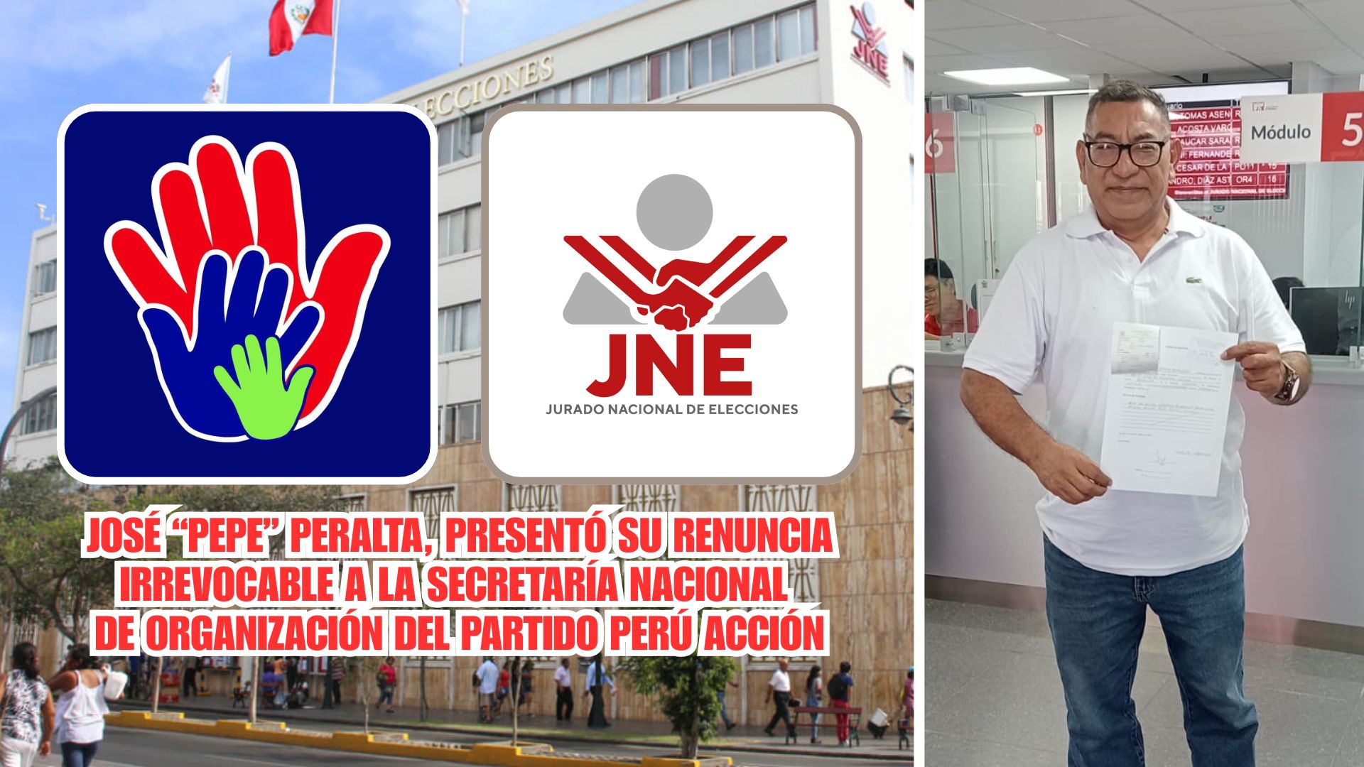 Pepe Peralta renuncia a Perú Acción y deja en crisis a la dirigencia nacional del partido