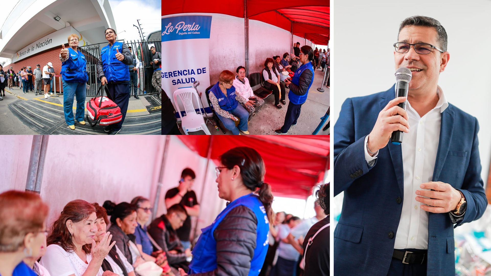 Municipalidad de La Perla brinda atención médica gratuita a pensionistas en el Banco de la Nación