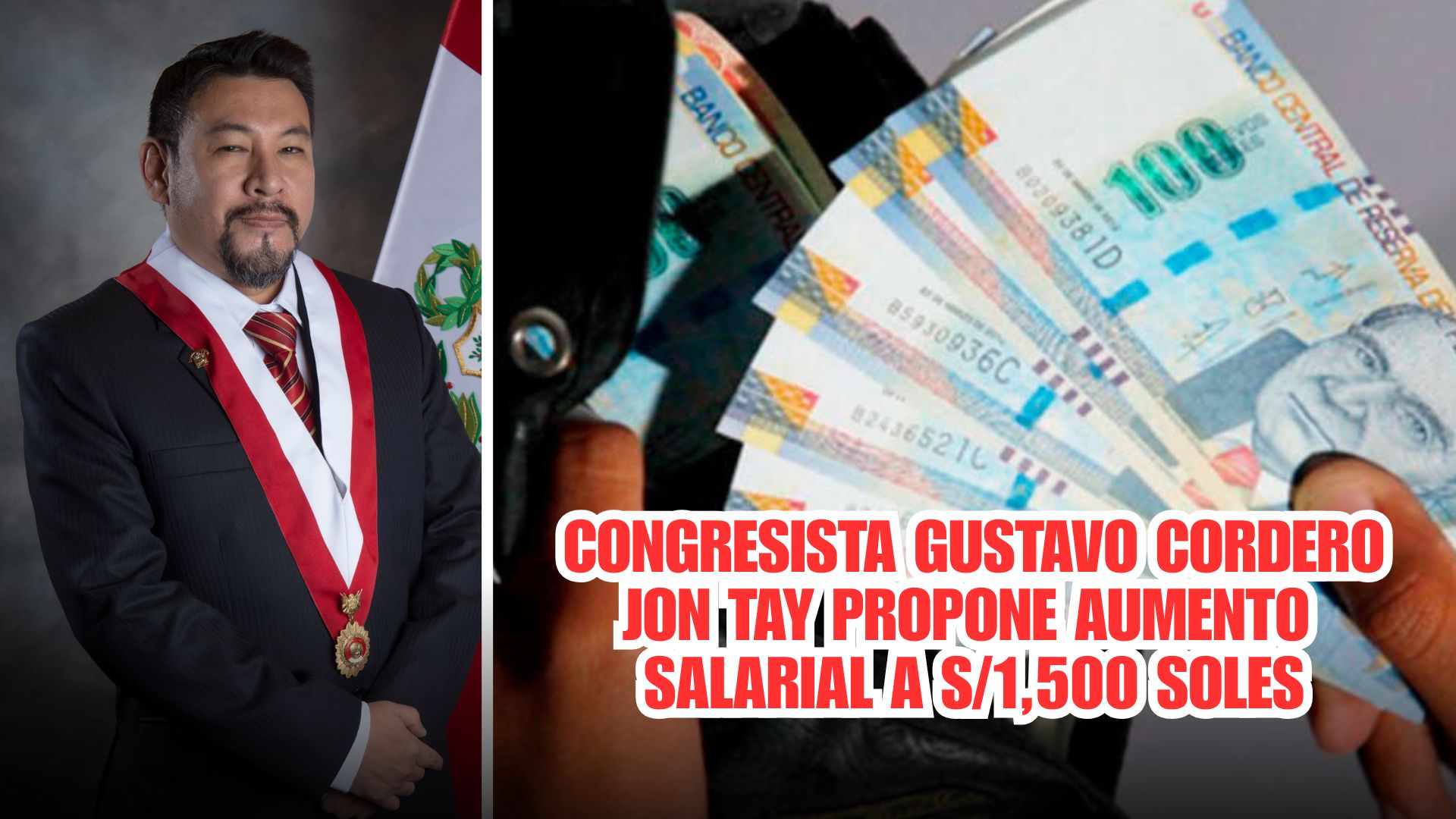 Congresista Gustavo Cordero propone elevar la Remuneración Mínima Vital a S/ 1,500 como medida de justicia salarial