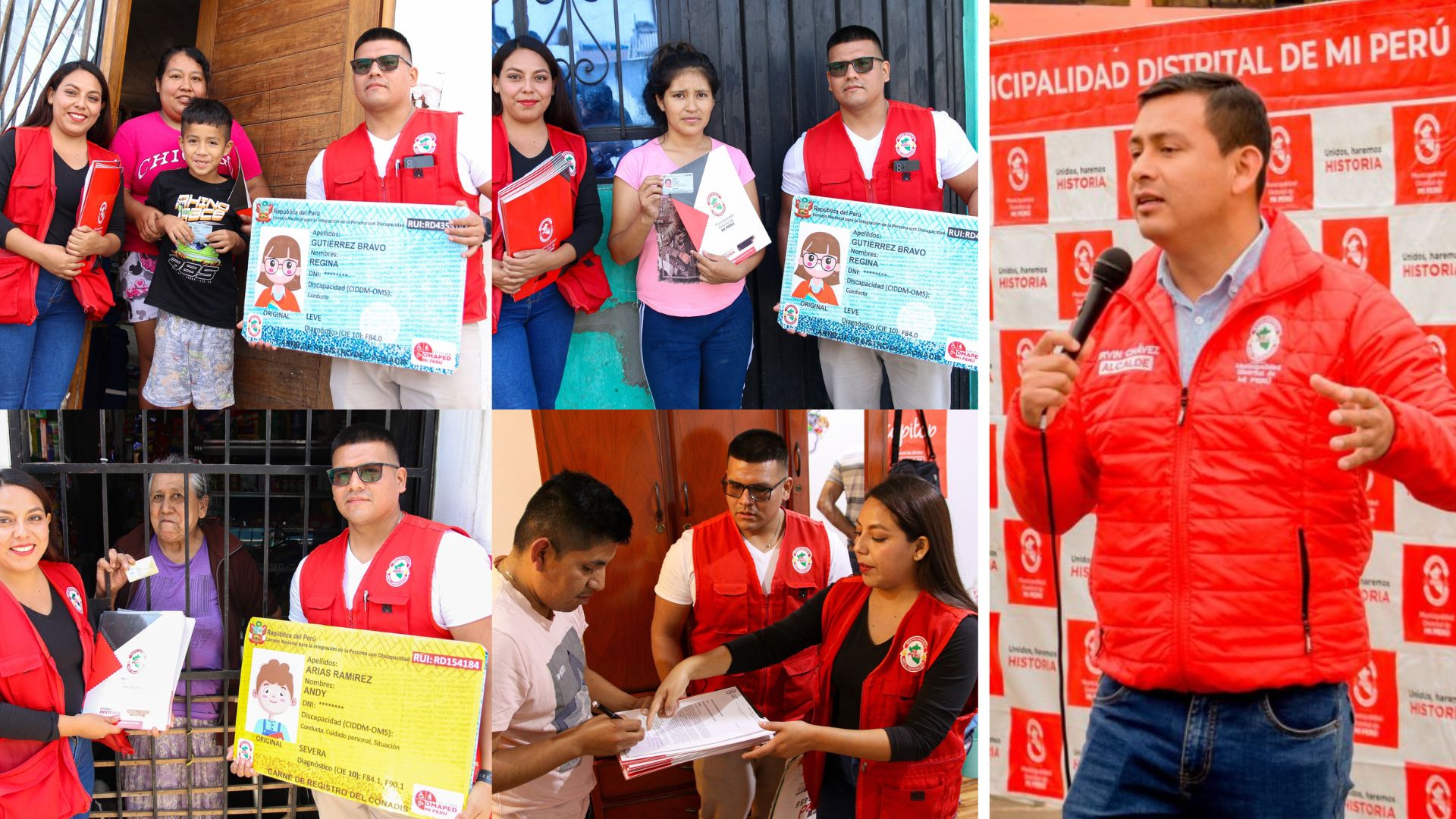 Municipalidad de Mi Perú fortalece la inclusión social con entrega a domicilio de carnets CONADIS