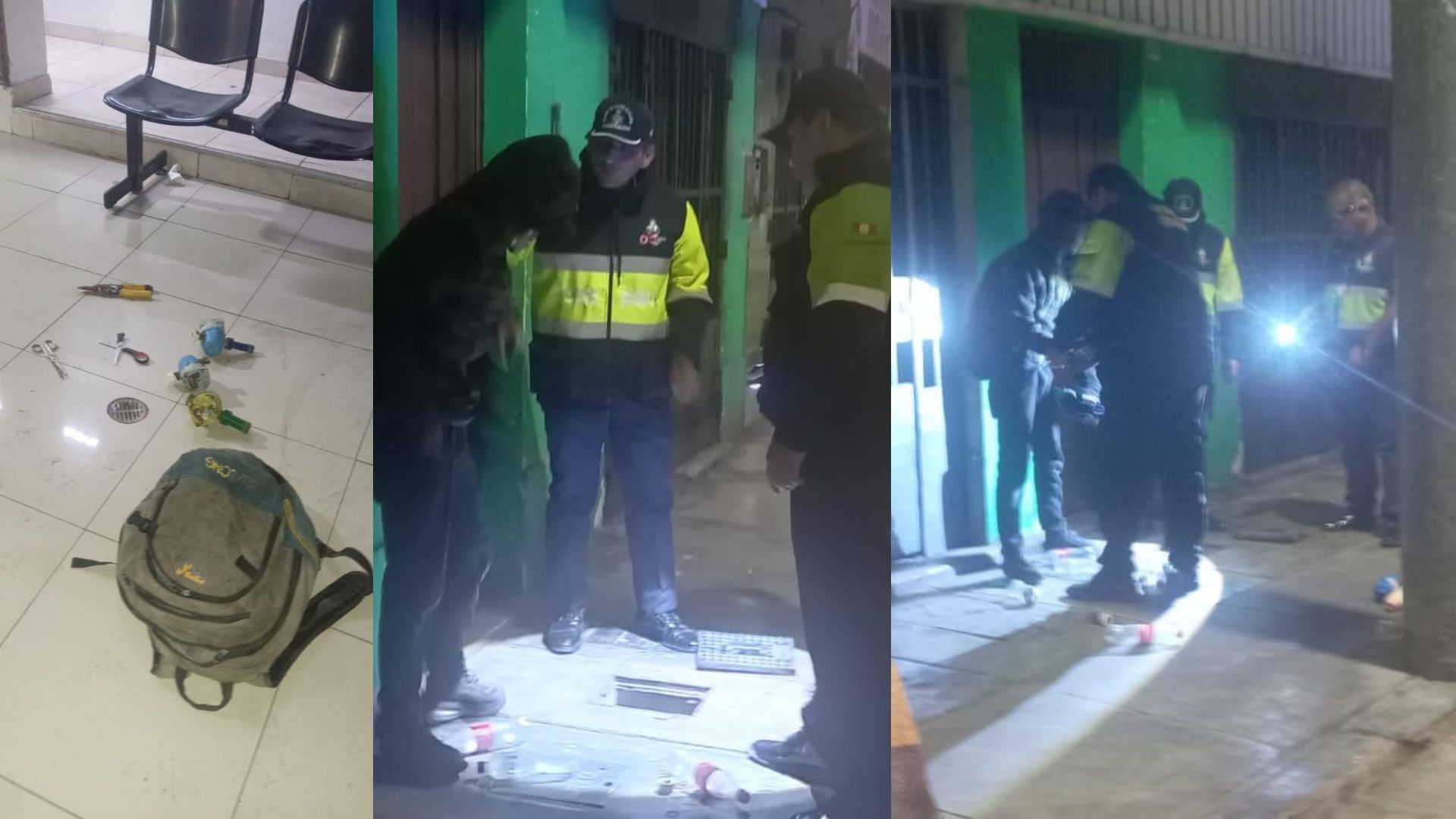 Serenazgo de Bellavista interviene a sujeto que robaba medidores de agua gracias a cámaras de videovigilancia