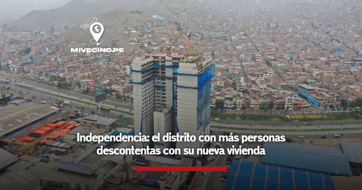 Independencia: el distrito con más personas descontentas con su nueva vivienda