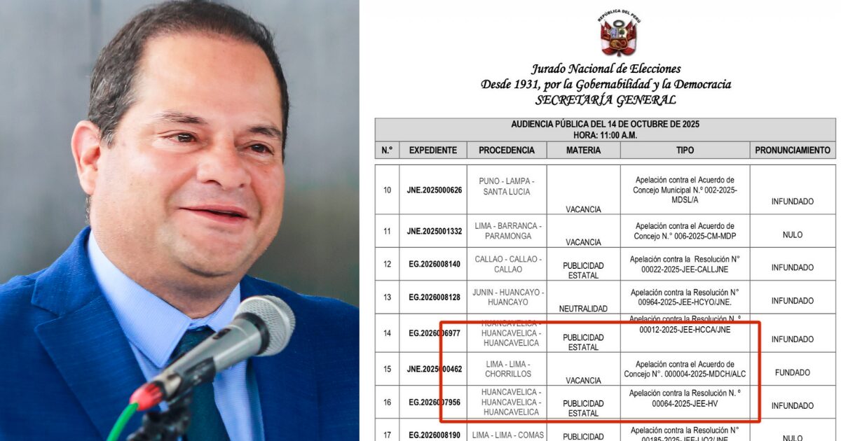 Chorrillos: JNE decidió vacar a Fernando Velasco como alcalde