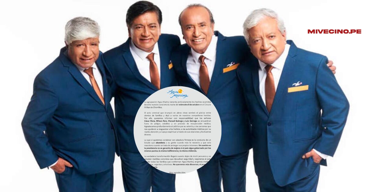 Agua Marina se pronuncia tras agresión: “Un cambio de presidente no garantiza mejora si el país sigue gobernado por la misma violencia”