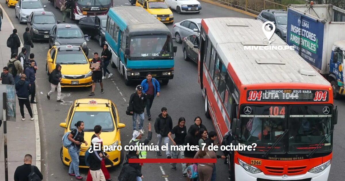 ¿Habrá paro de transportistas este martes 7 de octubre?